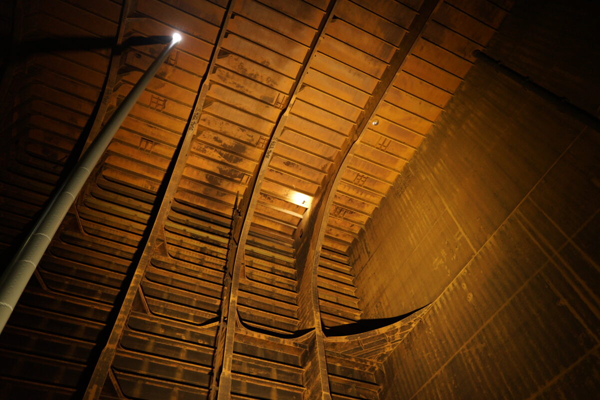 Close-up of the inside of a hull